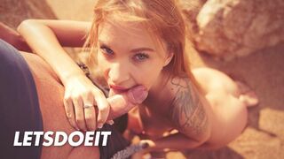 Angel Piaff szöszke csábítója zsíros falloszt szopogatóan a tengerparton