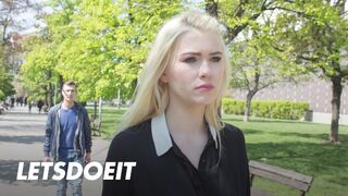 Szenvedélyes lengyel szöszke Misha Cross cumizza a külföldi vastag fazt külföldön és jól meglovagolja