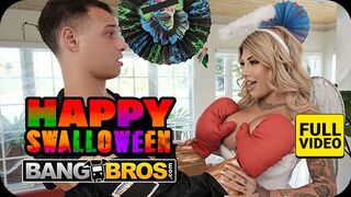 BANGBROS Hálózat Szexy Milfje Vadul Lecidázza Mostohafia Orbitális Farkát Halloween Előtt